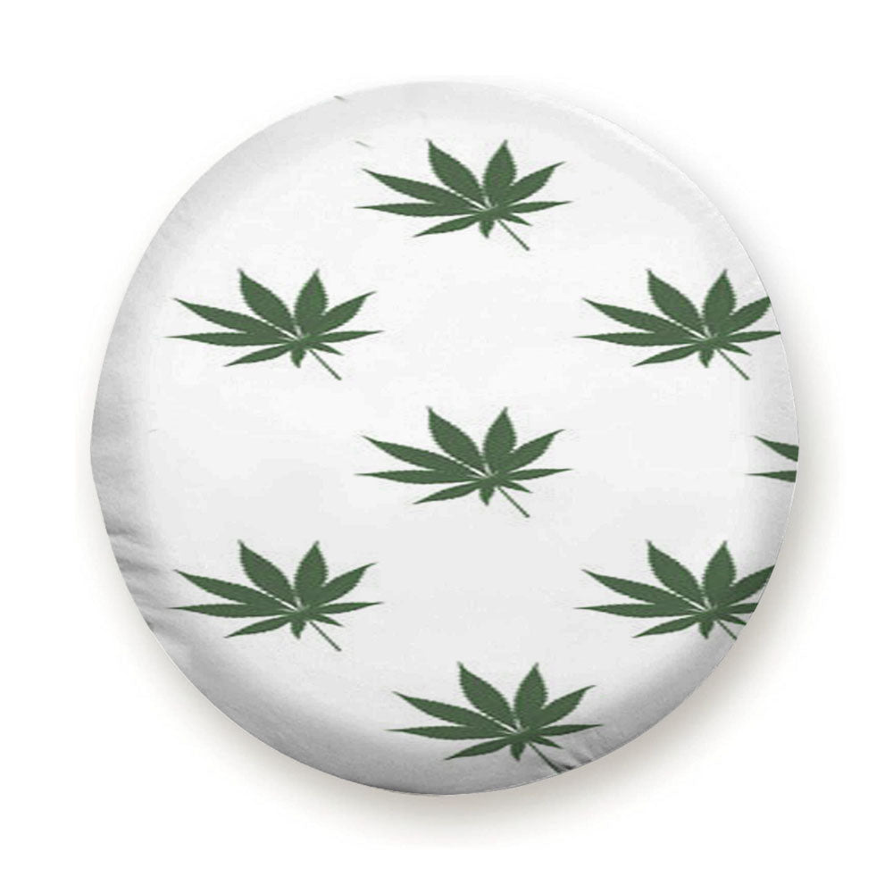 Marijuana Weed Leaf Pattern Tire Cover