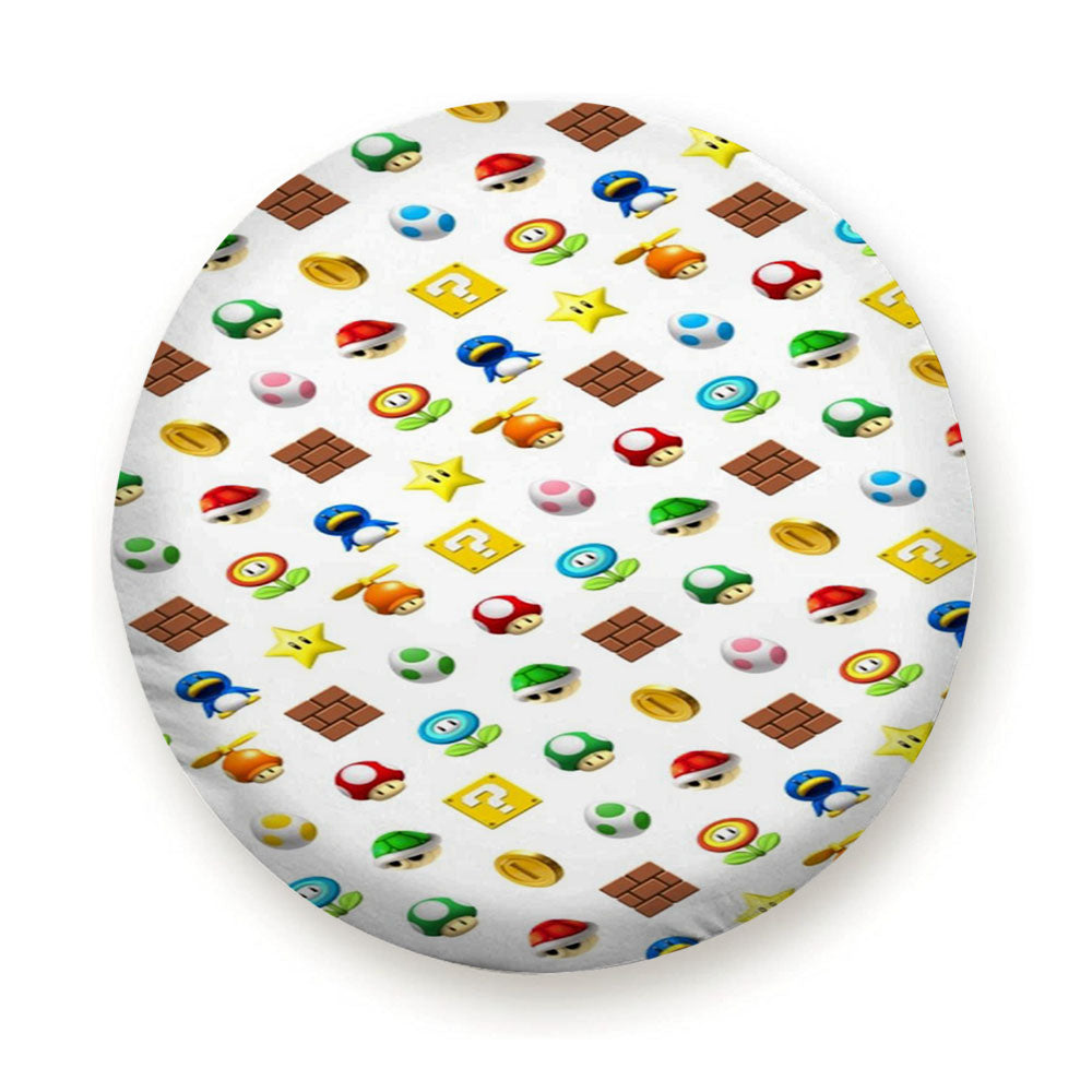 Mario Bros Game Platform Pattern Tire Cover
