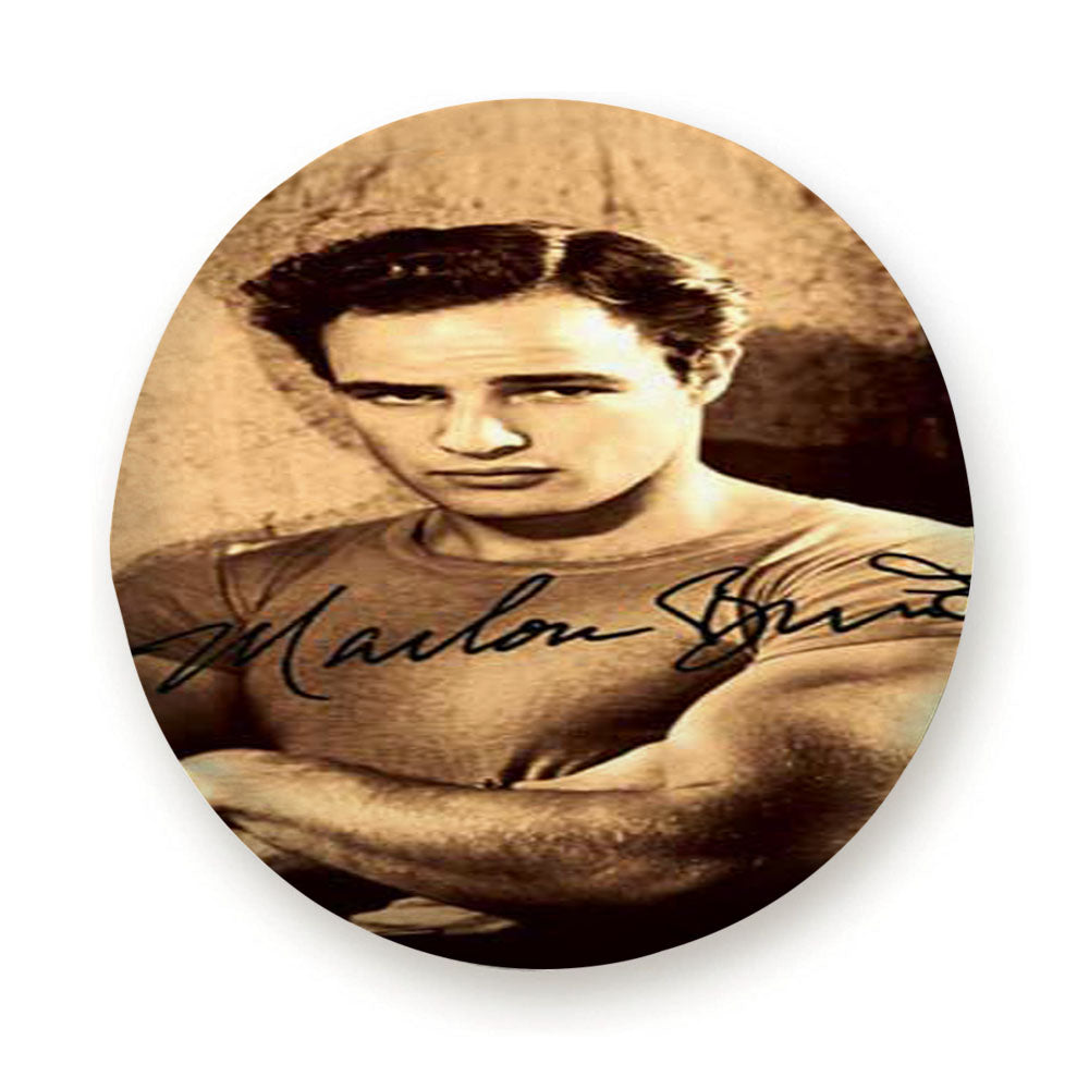 Marlon Brando Young Sepia Tire Cover