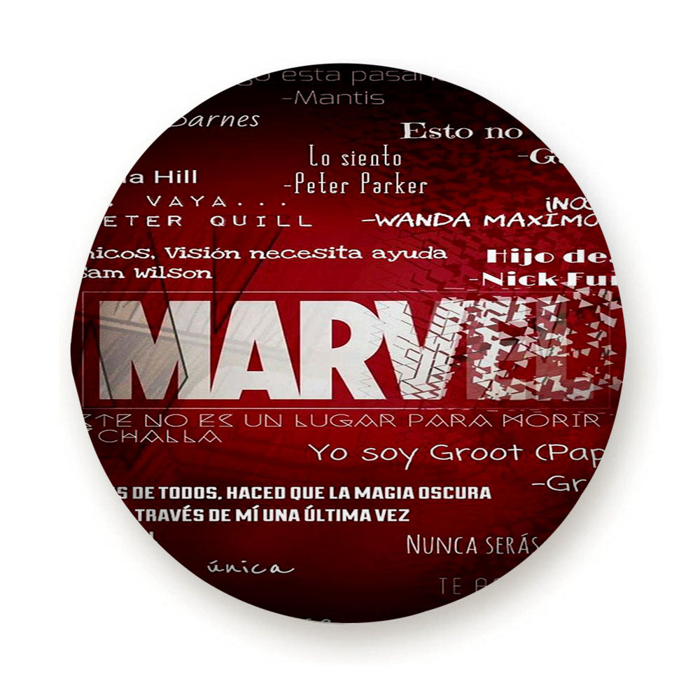 Marvel Emblem Pattern Font Tire Cover