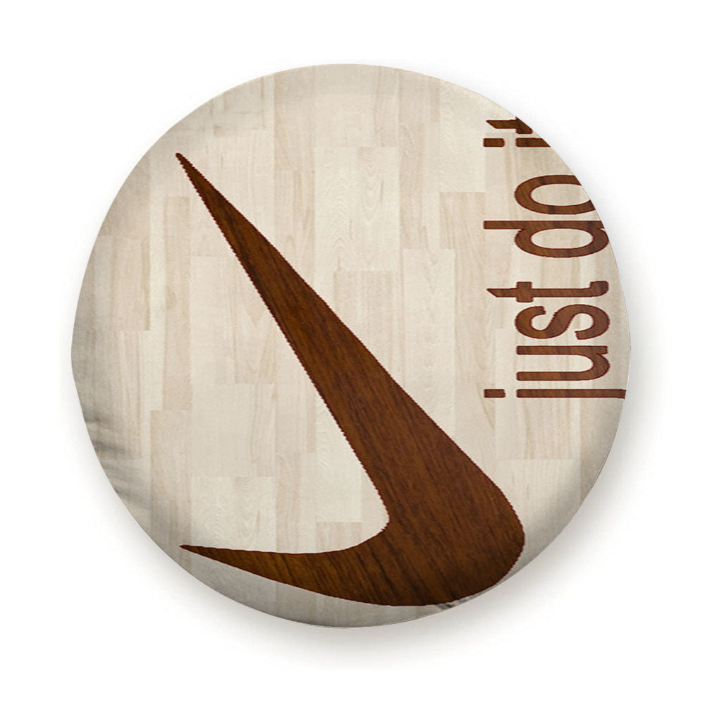 Wooden Nike Just Do It Tire Cover
