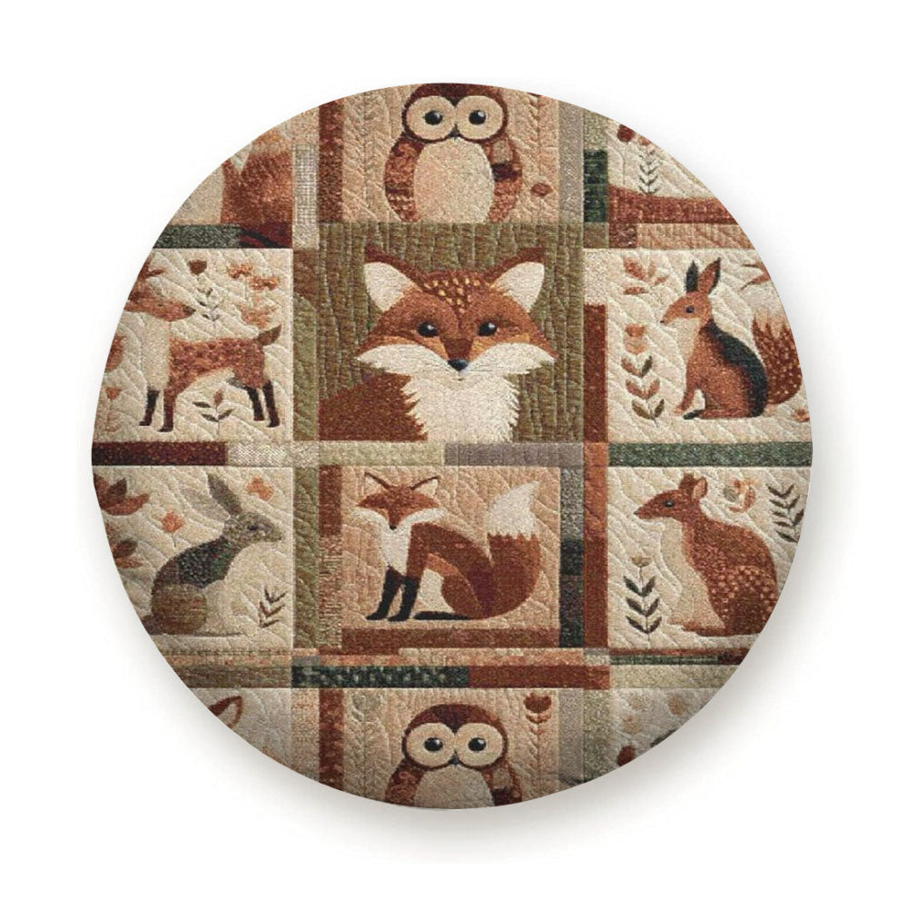 Woodland Critters Patchwork Tire Cover