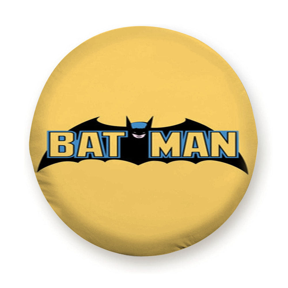 Yellow Bat Superhero Logo Tire Cover