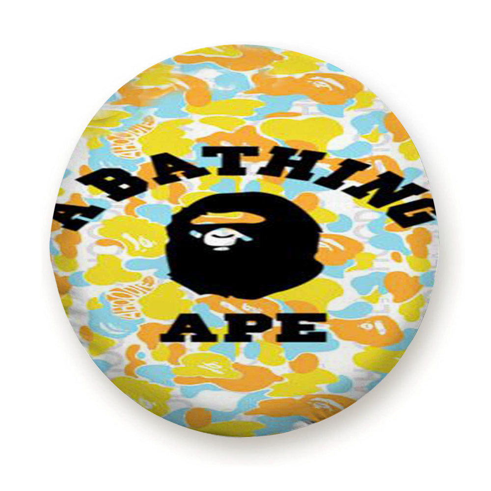 Yellow Camo Bape Tire Cover