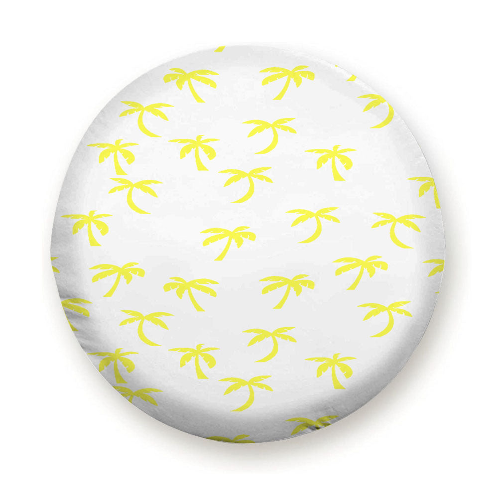 Yellow Palmtree Beach Pattern Tire Cover