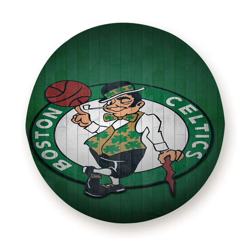 Boston Celtics Wood Logo Tire Cover