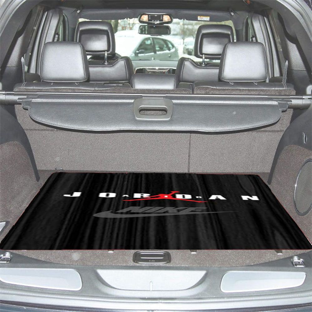 Air Jordan Black Wood Grain Car Trunk Mat Non Slip