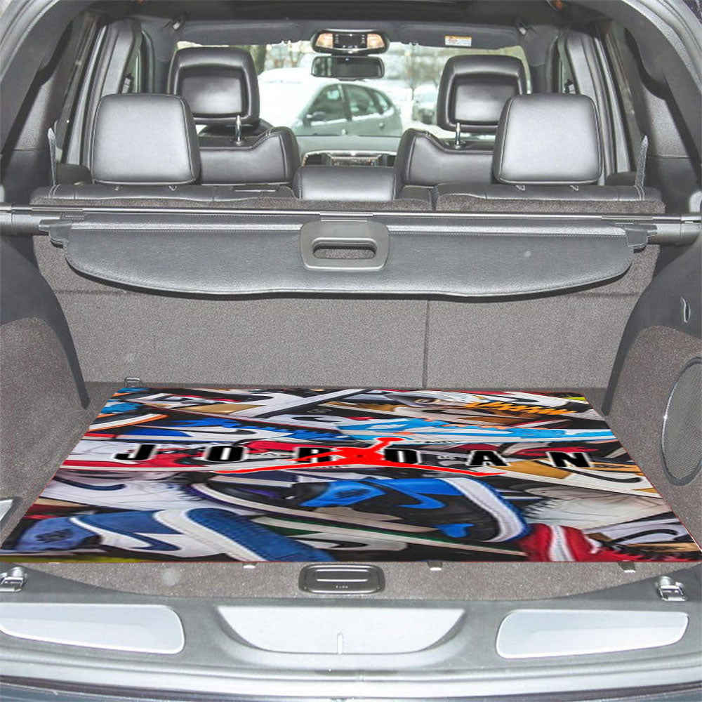 Air Jordan Shoes Pattern Logo Car Trunk Mat Non Slip