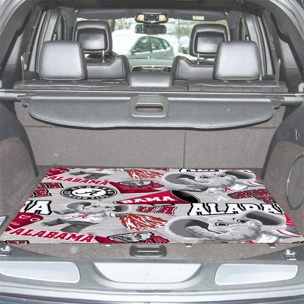 Alabama Crimson Tide Pattern Elephant Car Trunk Mat Non Slip