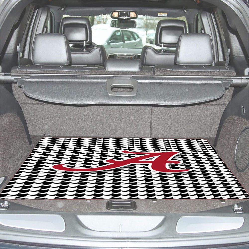 Alabama Houndstooth Crimson Tide Car Trunk Mat Non Slip