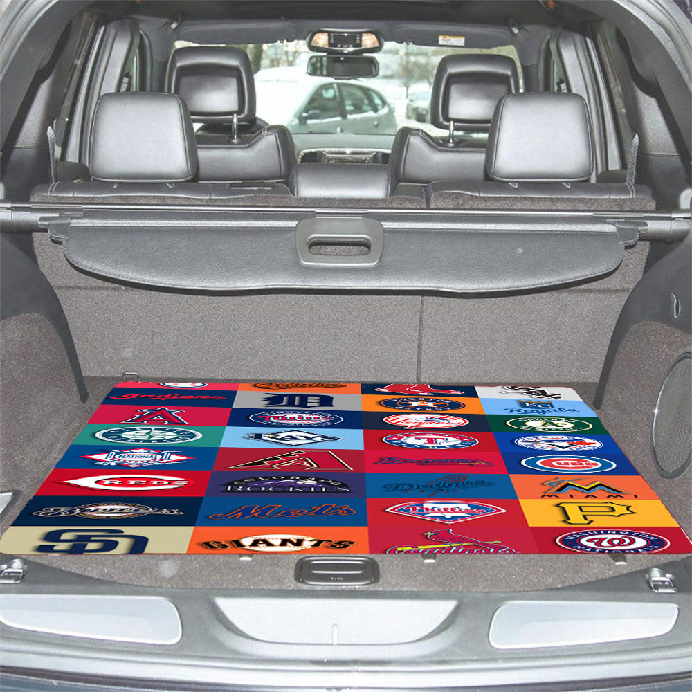 All Mlb Team Logos Collage Car Trunk Mat Non Slip