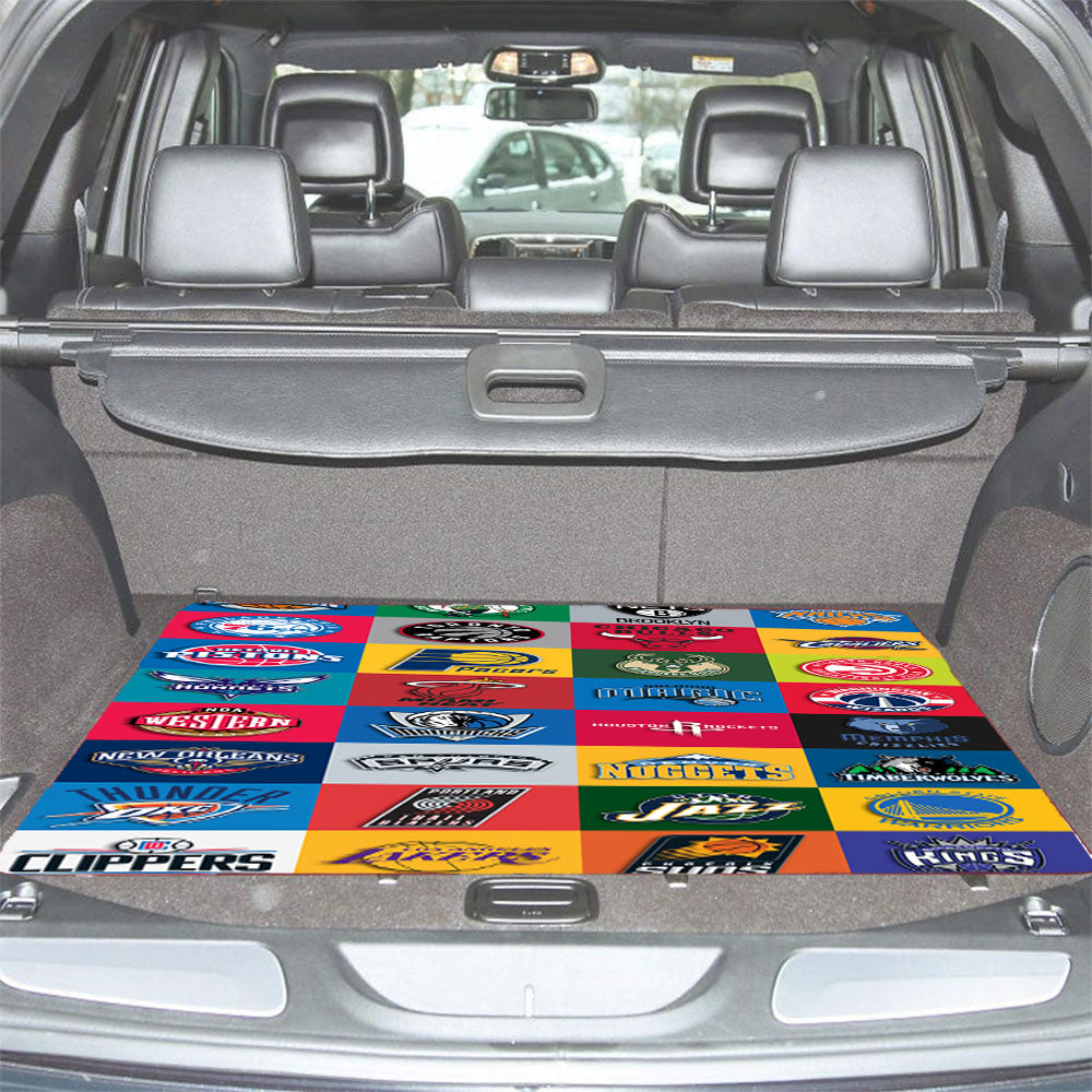 All Nba Team Logos Collage Car Trunk Mat Non Slip