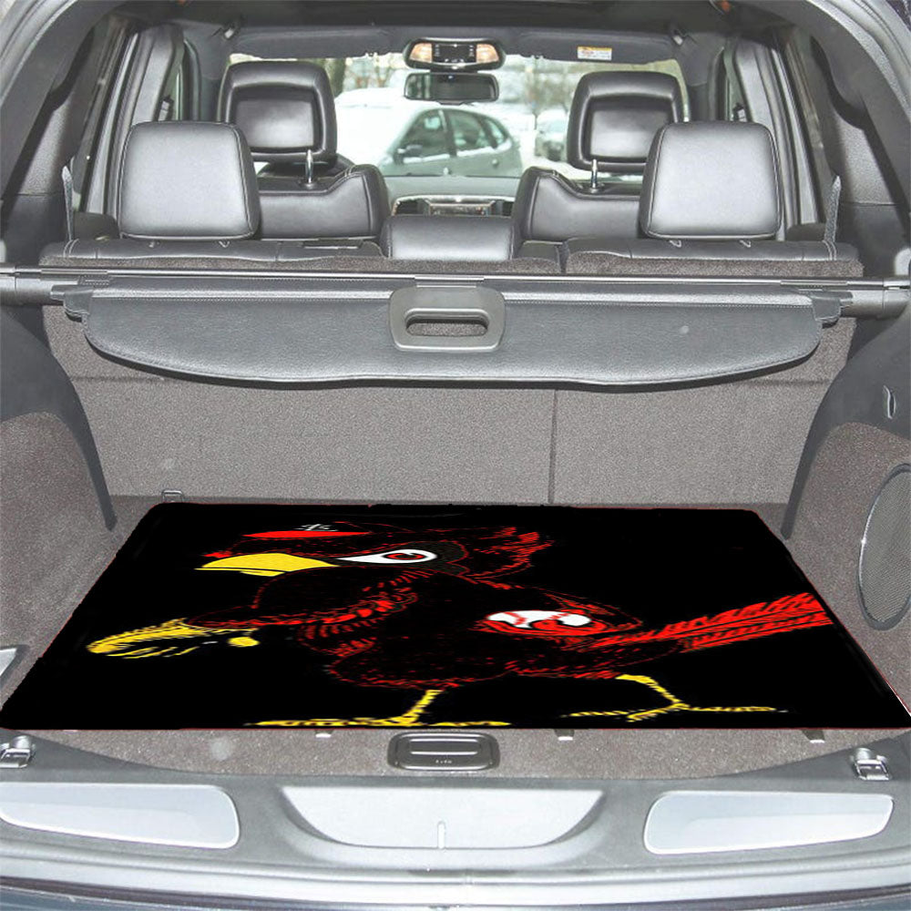 Angry Cardinal Car Trunk Mat Non Slip