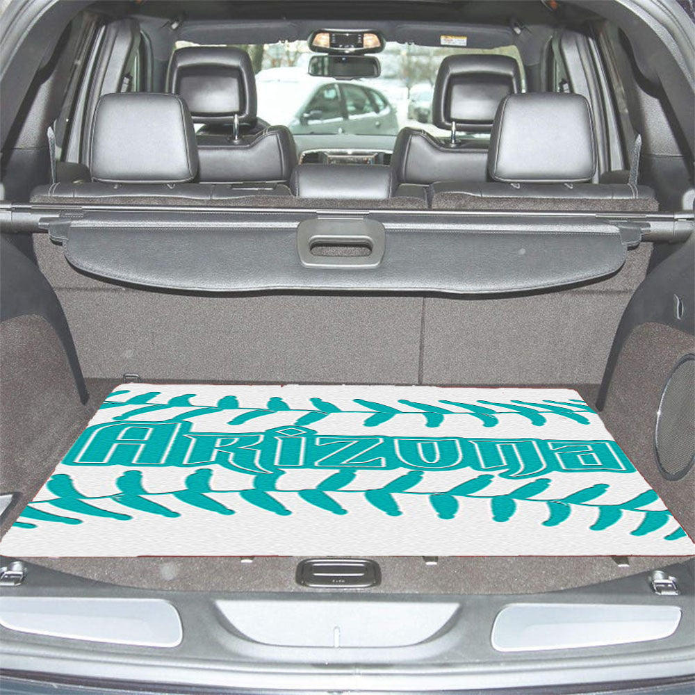 Arizona Blue White Car Trunk Mat Non Slip
