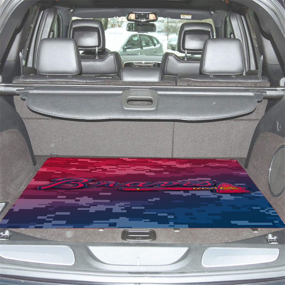 Atlanta Braves Army Camo Car Trunk Mat Non Slip