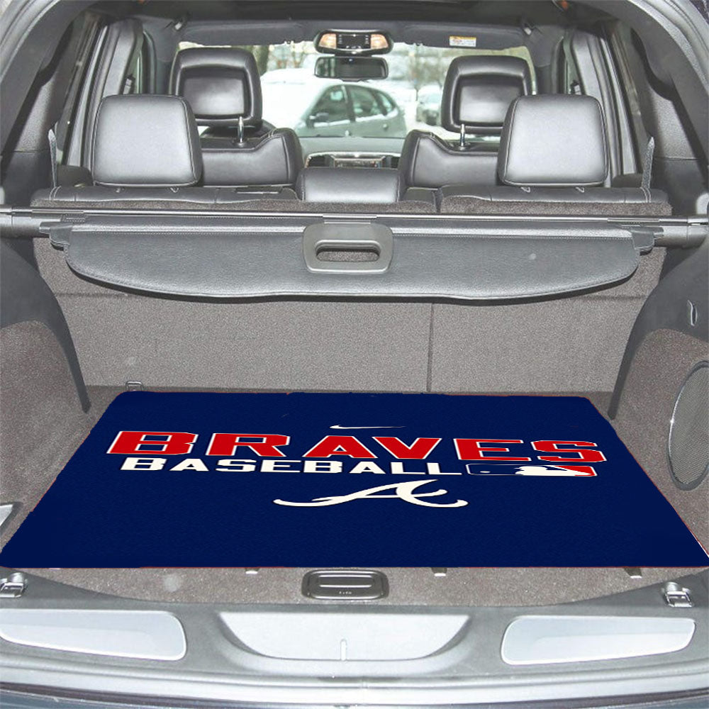 Atlanta Braves Mlb Baseball 3 Car Trunk Mat Non Slip