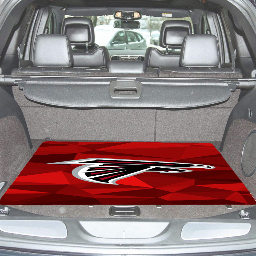 Atlanta Falcons Helmet Logo Pearl Car Trunk Mat Non Slip