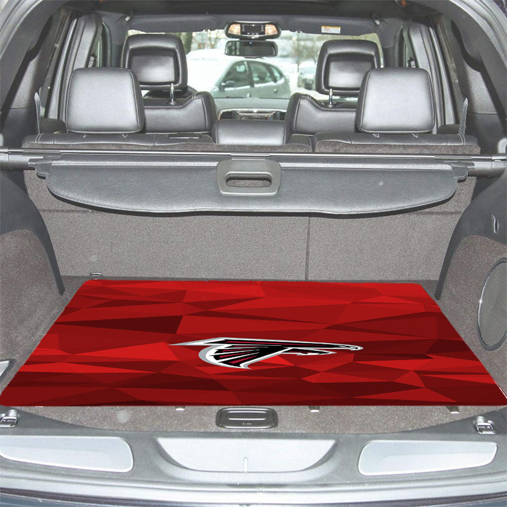 Atlanta Falcons Red Geometric Car Trunk Mat Non Slip