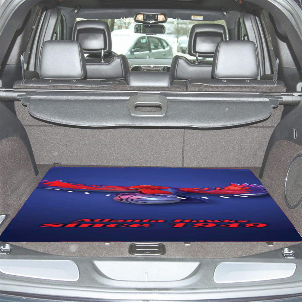 Atlanta Hawks Blue Fade Car Trunk Mat Non Slip