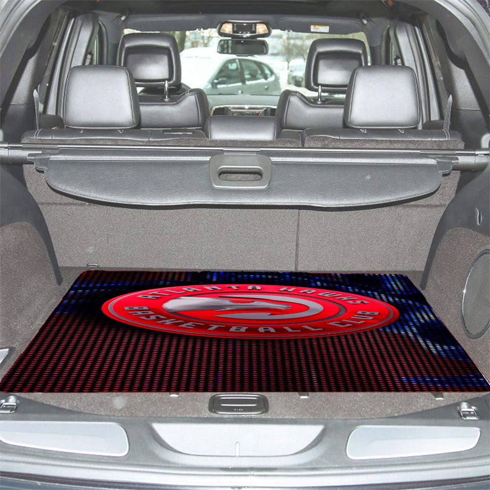 Atlanta Hawks Emblem Logo Car Trunk Mat Non Slip