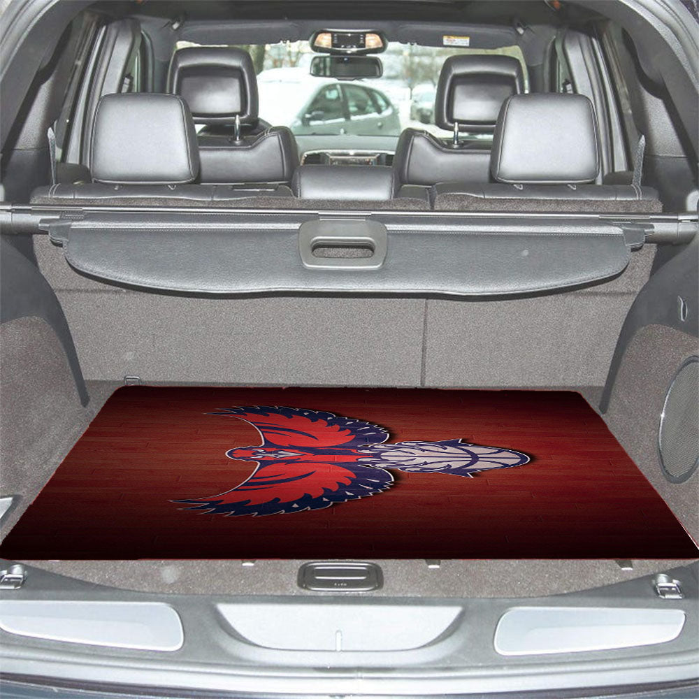 Atlanta Hawks Fly Red Wood Logo Car Trunk Mat Non Slip