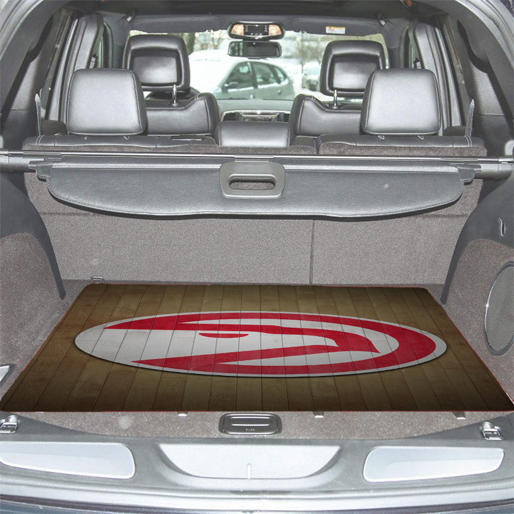 Atlanta Hawks Hardwood Car Trunk Mat Non Slip