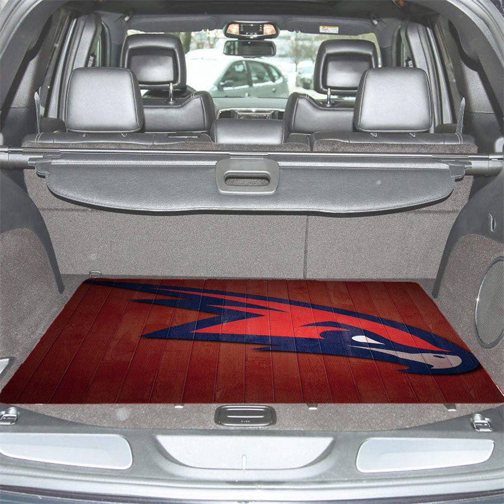 Atlanta Hawks Head Red Wood Logo Car Trunk Mat Non Slip