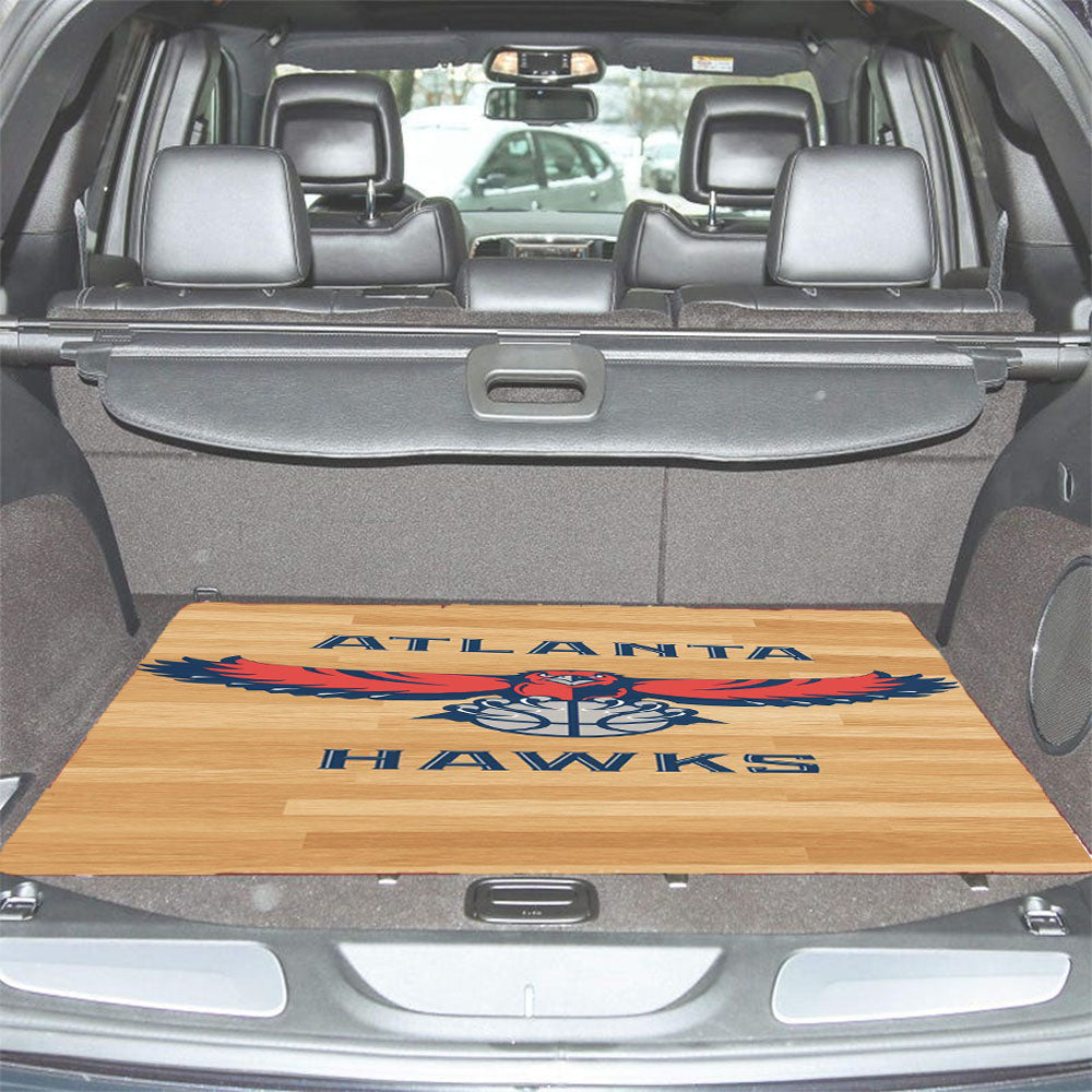 Atlanta Hawks Nba Wood Logo Car Trunk Mat Non Slip