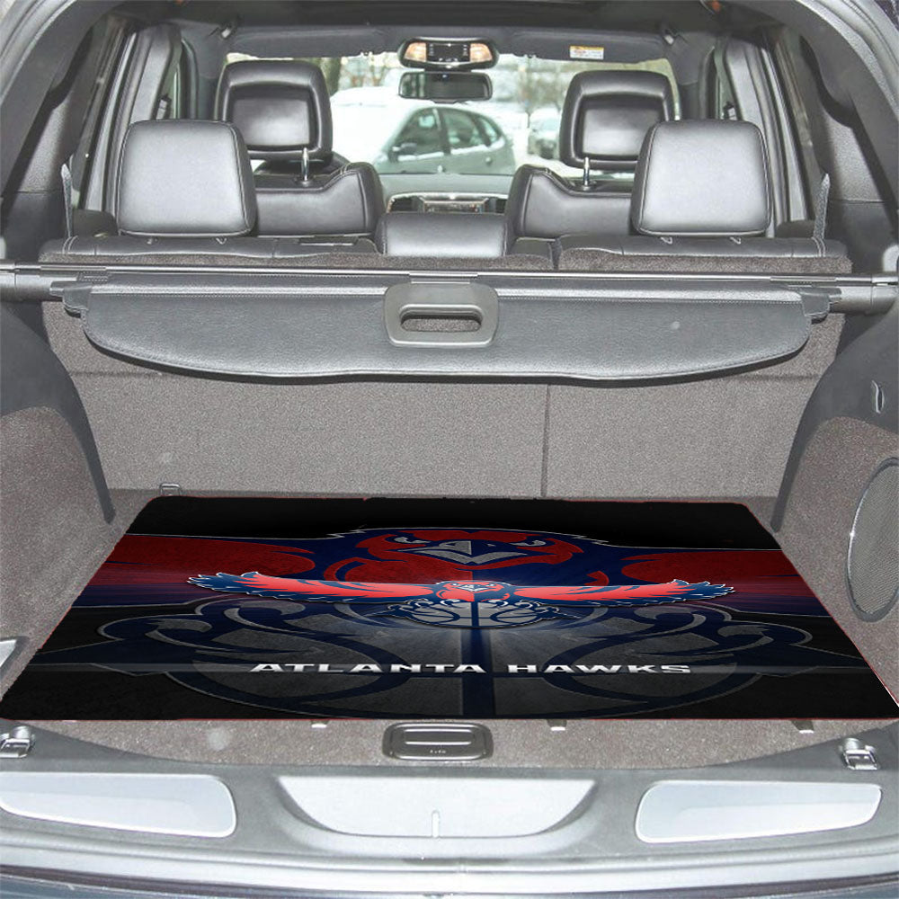 Awesome Atlanta Hawks Nba Logo Car Trunk Mat Non Slip