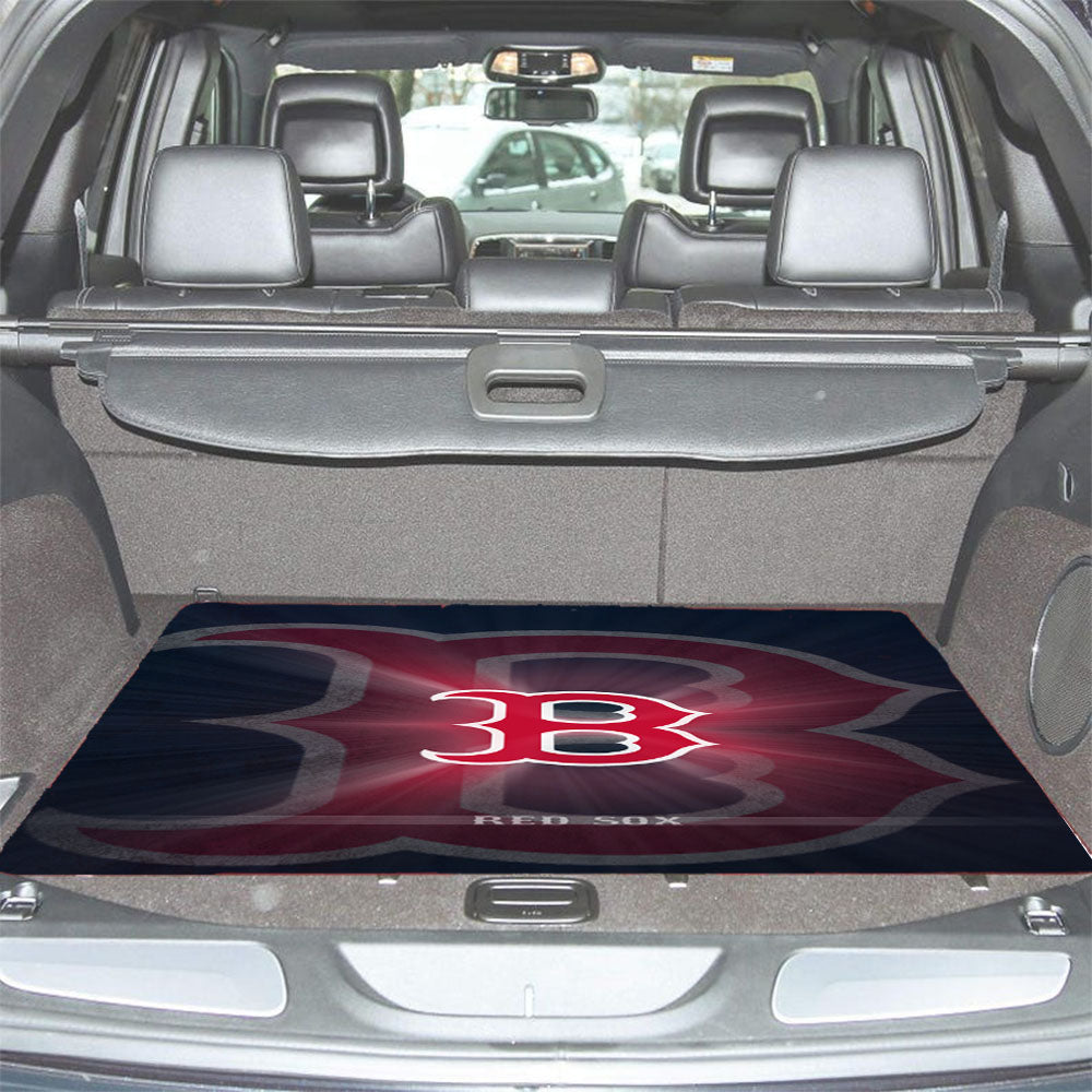Awesome Boston Red Sox Logo Car Trunk Mat Non Slip