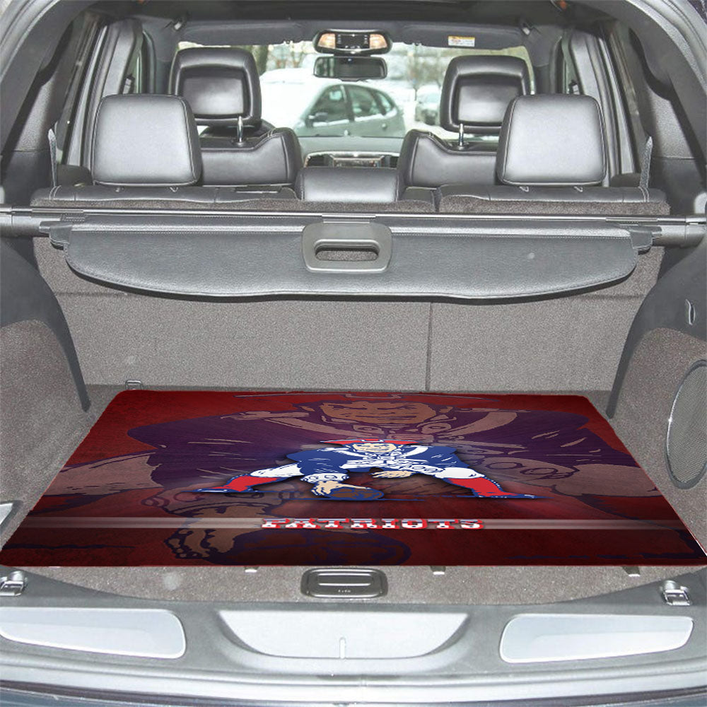 Awesome New England Patriots Logo Car Trunk Mat Non Slip
