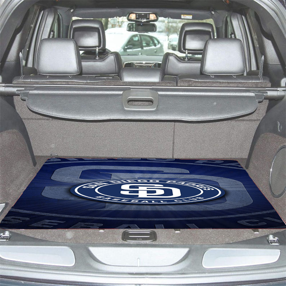 Awesome San Diego Padres Logo Wallpaper Car Trunk Mat Non Slip