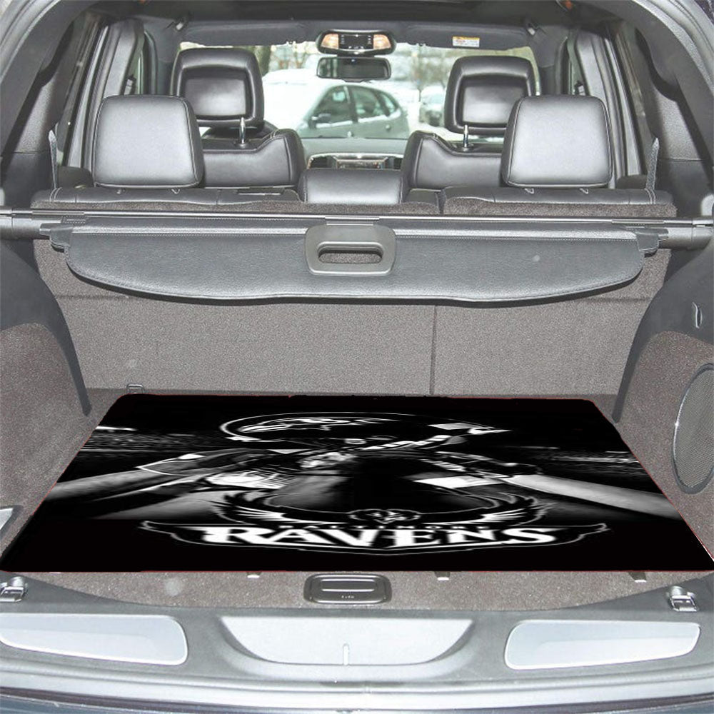 Baltimore Ravens Bw Car Trunk Mat Non Slip
