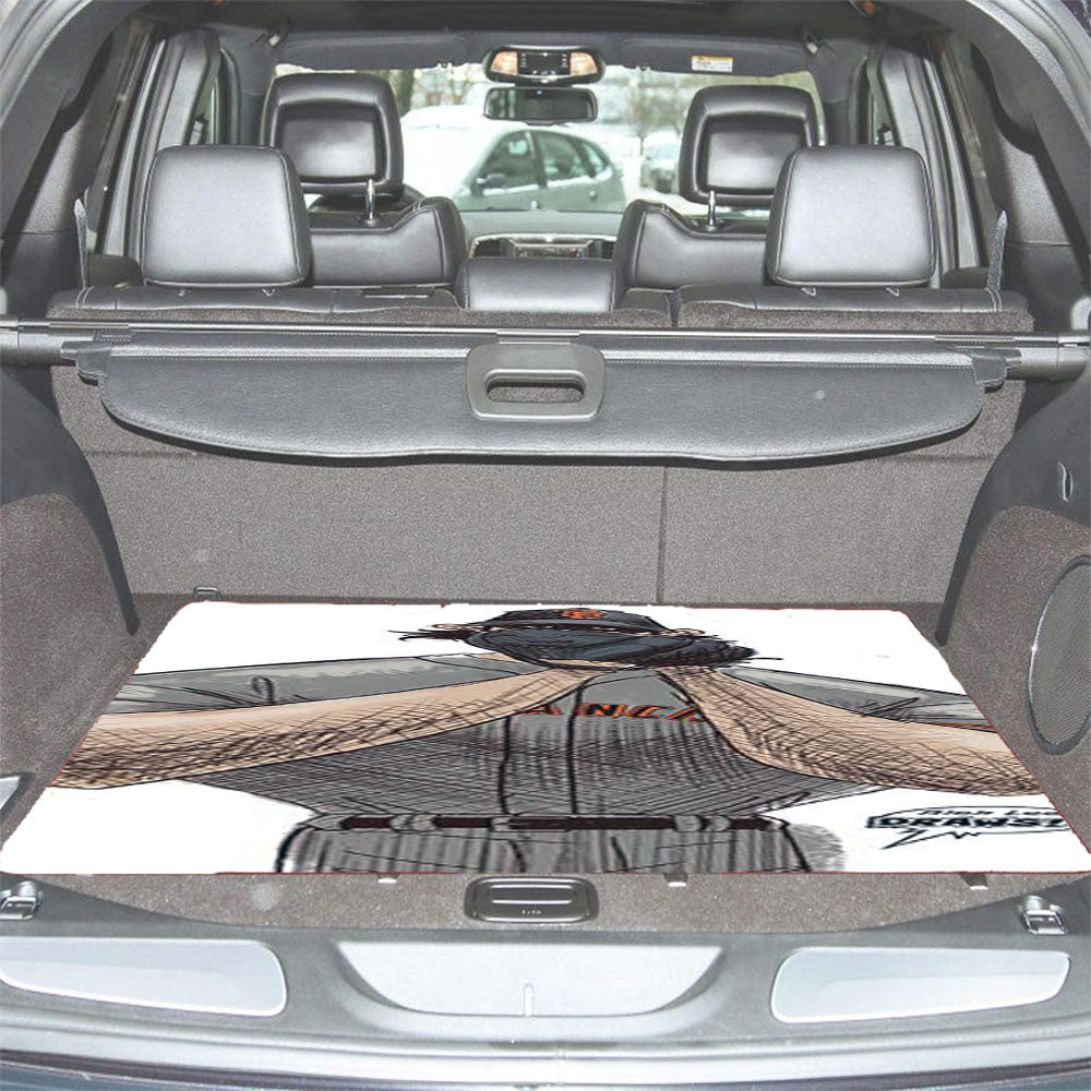 Baseball America Club Cartoon Car Trunk Mat Non Slip