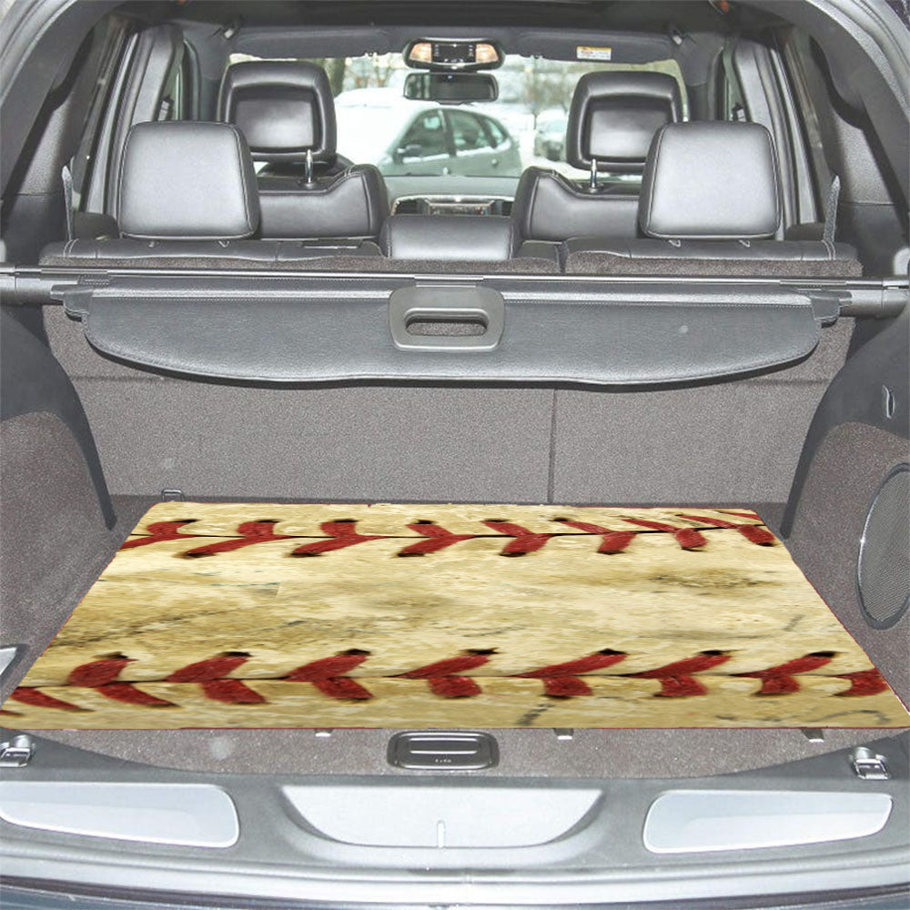 Baseball Ball Skin Car Trunk Mat Non Slip