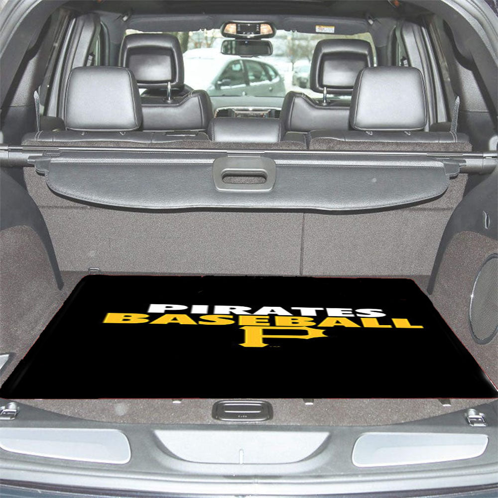 Baseball Pirates Yellow Black Car Trunk Mat Non Slip