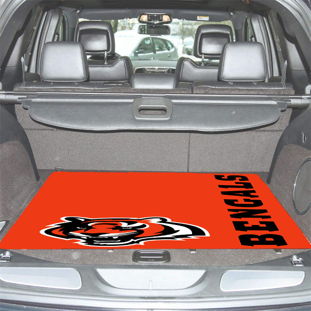 Bengals Cincinnati Tigre Orange Car Trunk Mat Non Slip
