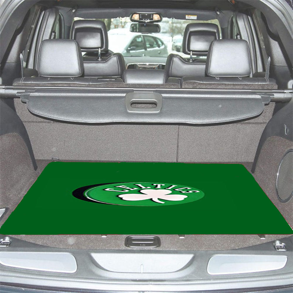 Black Boston Celtics Car Trunk Mat Non Slip
