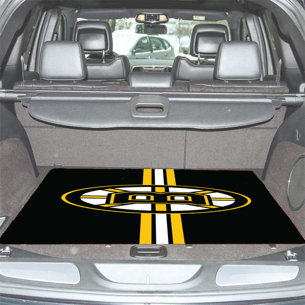 Black Yellow Boston Bruins Logo Car Trunk Mat Non Slip
