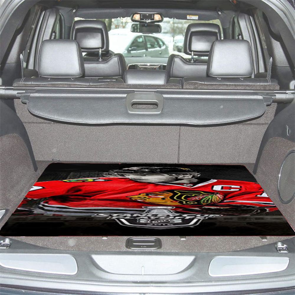 Blackhawks Wallpaper Car Trunk Mat Non Slip