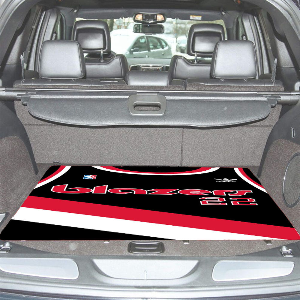 Blazers Jersey Uniform Basketball Number 22 Car Trunk Mat Non Slip