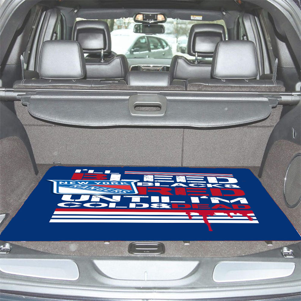 Bleed Black And Red New York Rangers Car Trunk Mat Non Slip