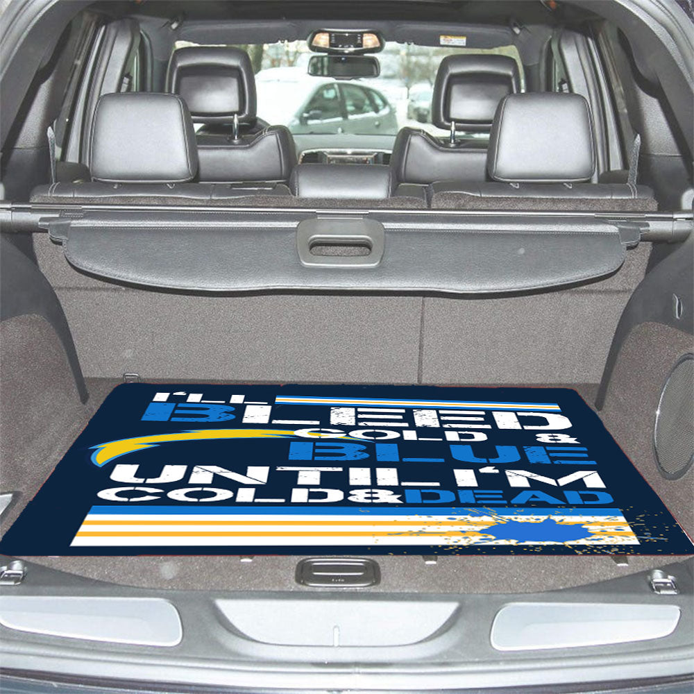 Bleed Gold And Blue San Diego Chargers Car Trunk Mat Non Slip
