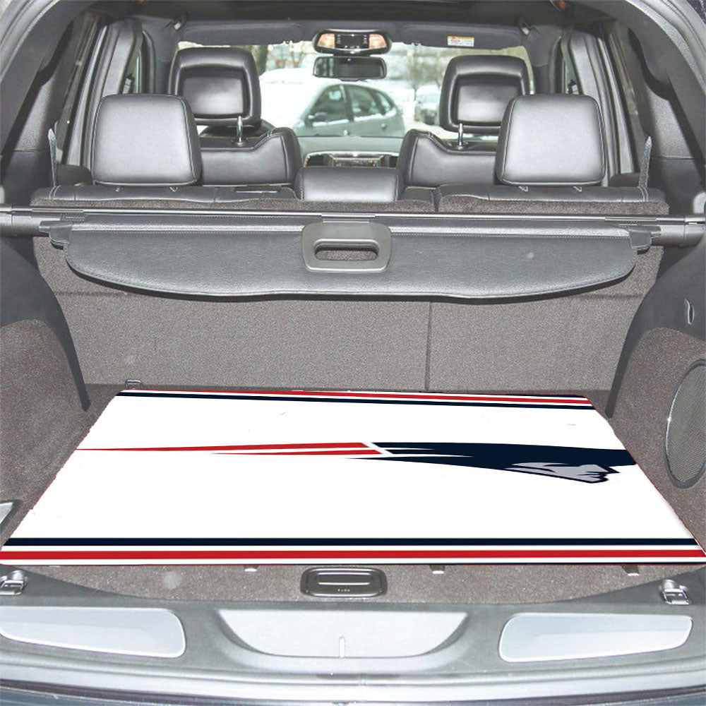 Blue And Red New England Patriots Logo Car Trunk Mat Non Slip