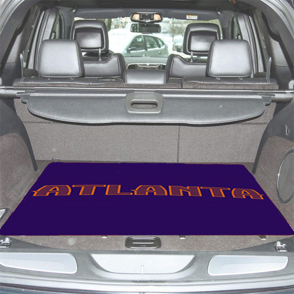 Blue Atlanta Hawks Car Trunk Mat Non Slip