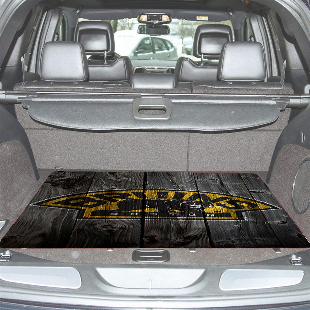 Boston Bruins Hockey Wooden Car Trunk Mat Non Slip