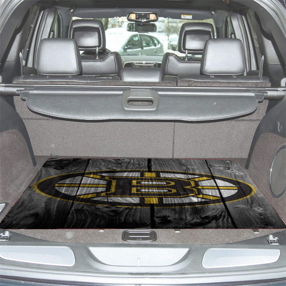 Boston Bruins Hockey Wooden Emblem Car Trunk Mat Non Slip