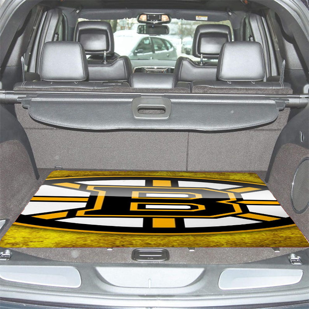 Boston Bruins Logo Image Car Trunk Mat Non Slip