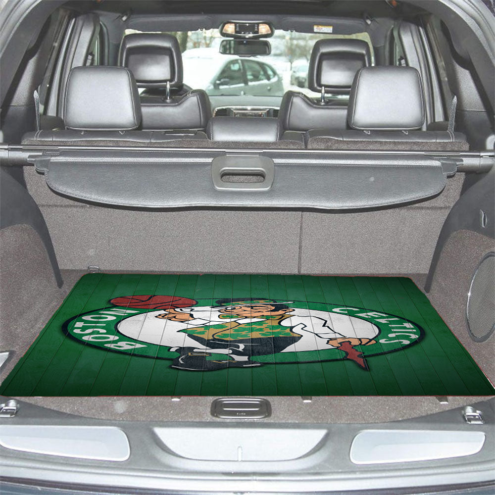 Boston Celtics Wood Logo Car Trunk Mat Non Slip