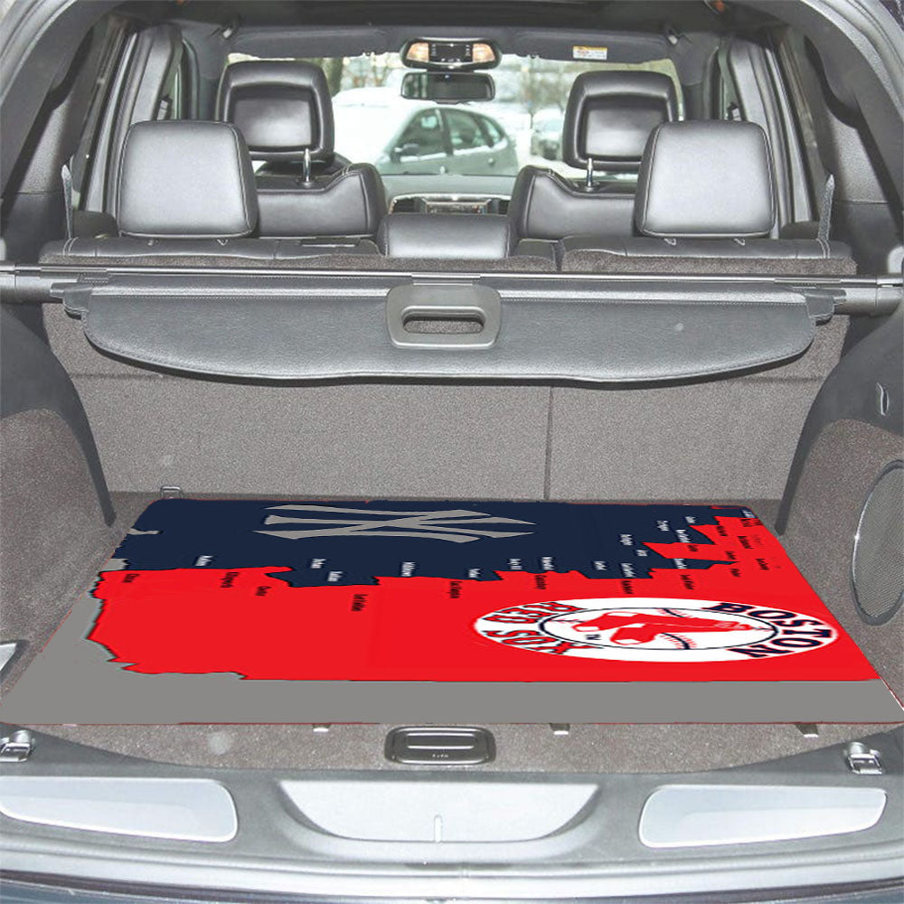 Boston Red Sox Logos Car Trunk Mat Non Slip